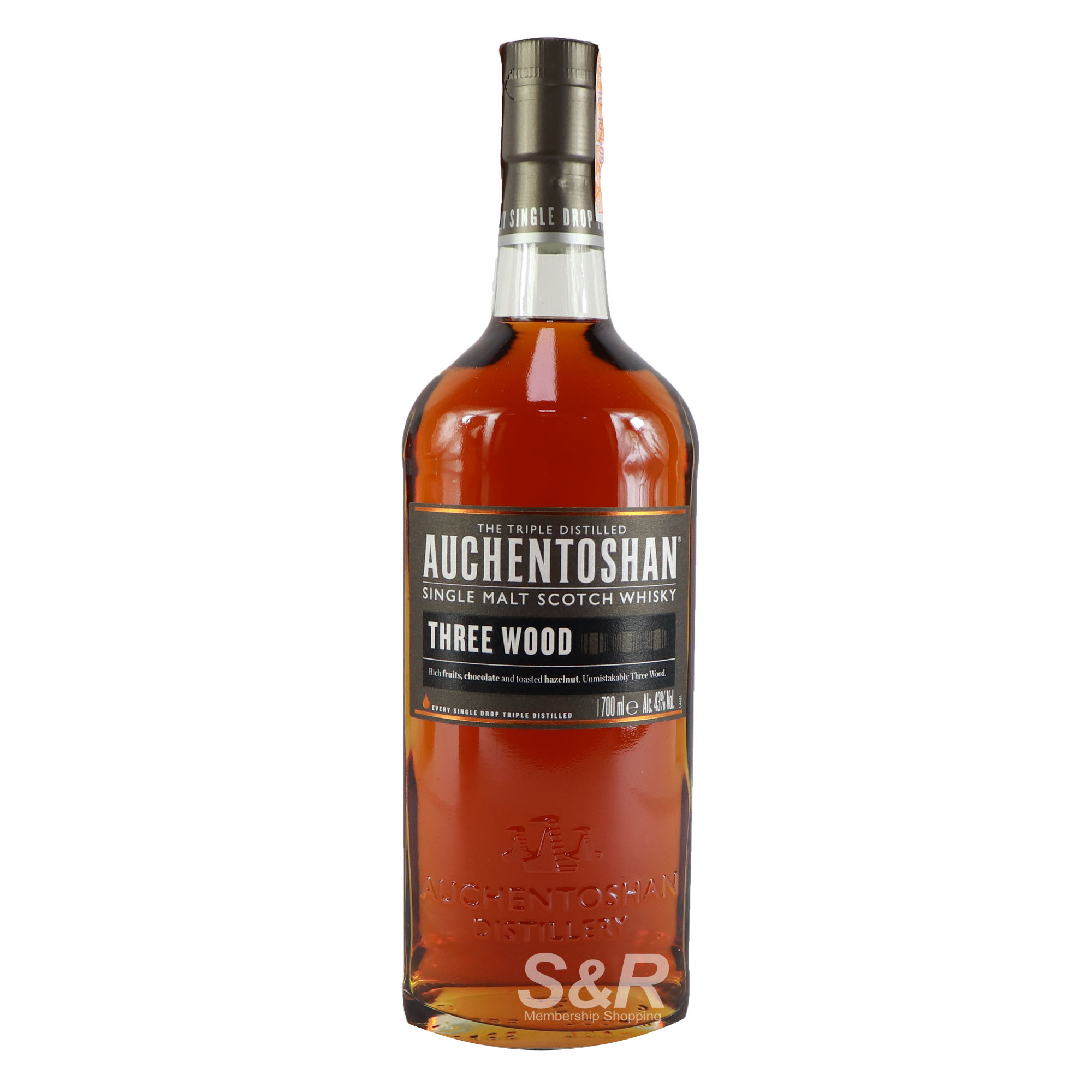 Auchentoshan Three Wood Single Malt Scotch Whisky 700mL Auchentoshan Three Wood Single Malt Scotch Whisky 700mL